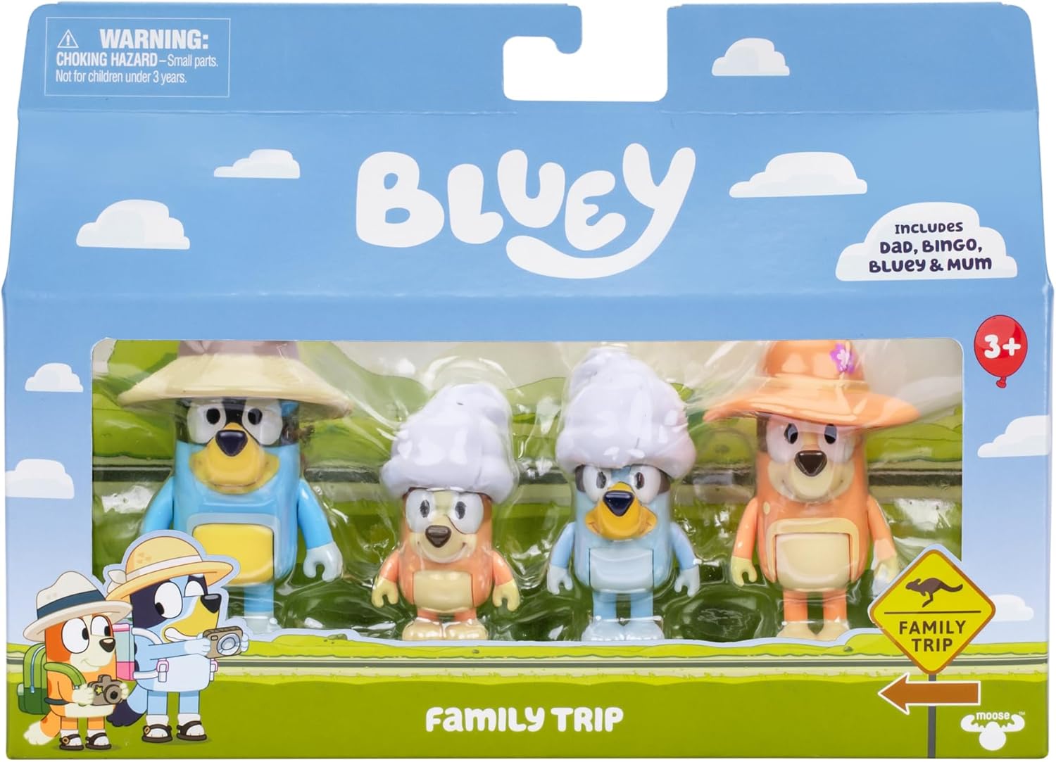 BLUEY Family Trip -Lomahahmot 4 kpl