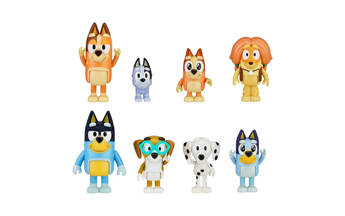 BLUEY Figures Multipack, 8 Hahmoa
