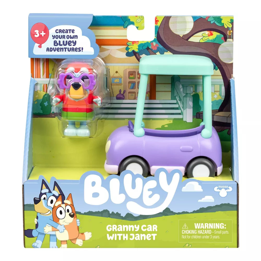 BLUEY Grannies Senioriauto ja Bluey-hahmo