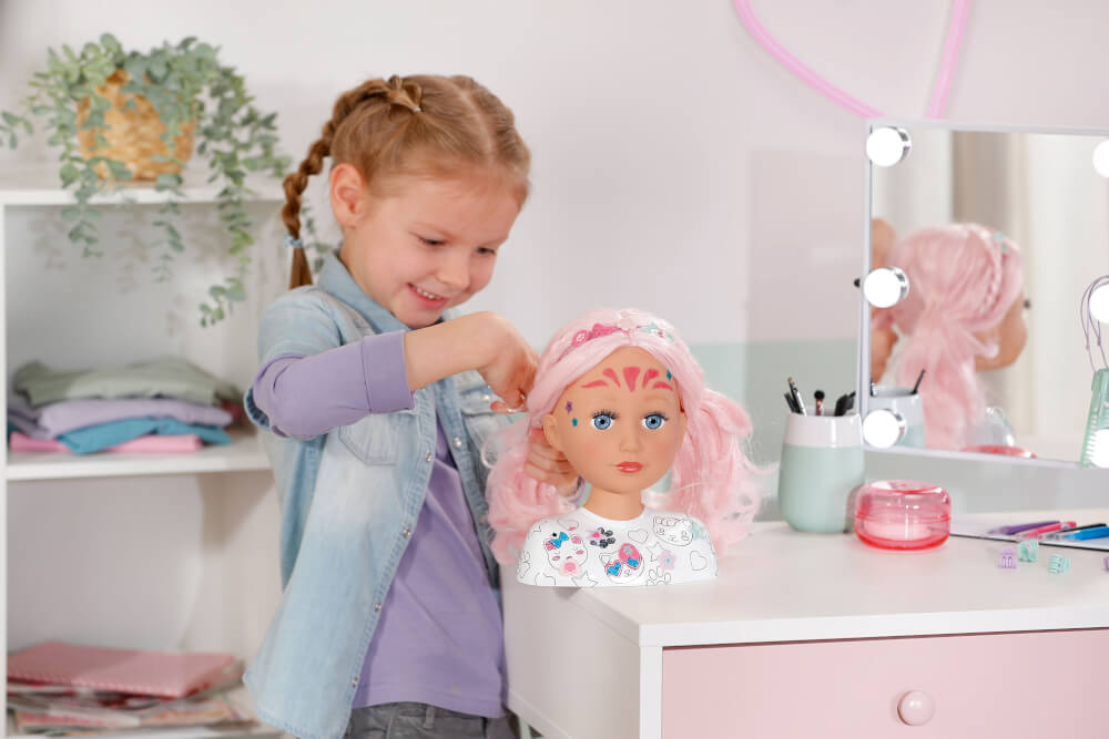 Baby Born Sister Kampauspää sekä Kasvomaalaus Nukke