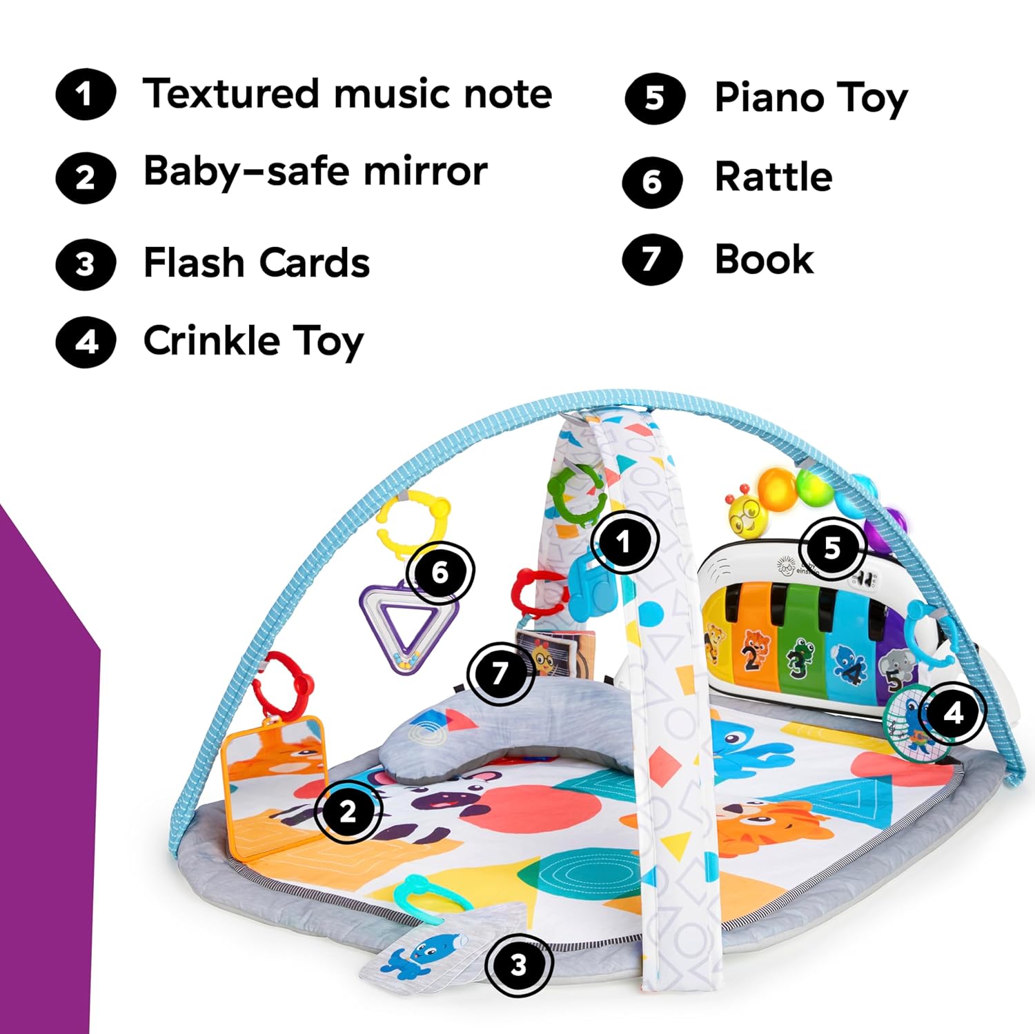 Baby Einstein 4-in-1 Kickin' Tunes Aktiviteettimatto Vauvajumppa Musiikki