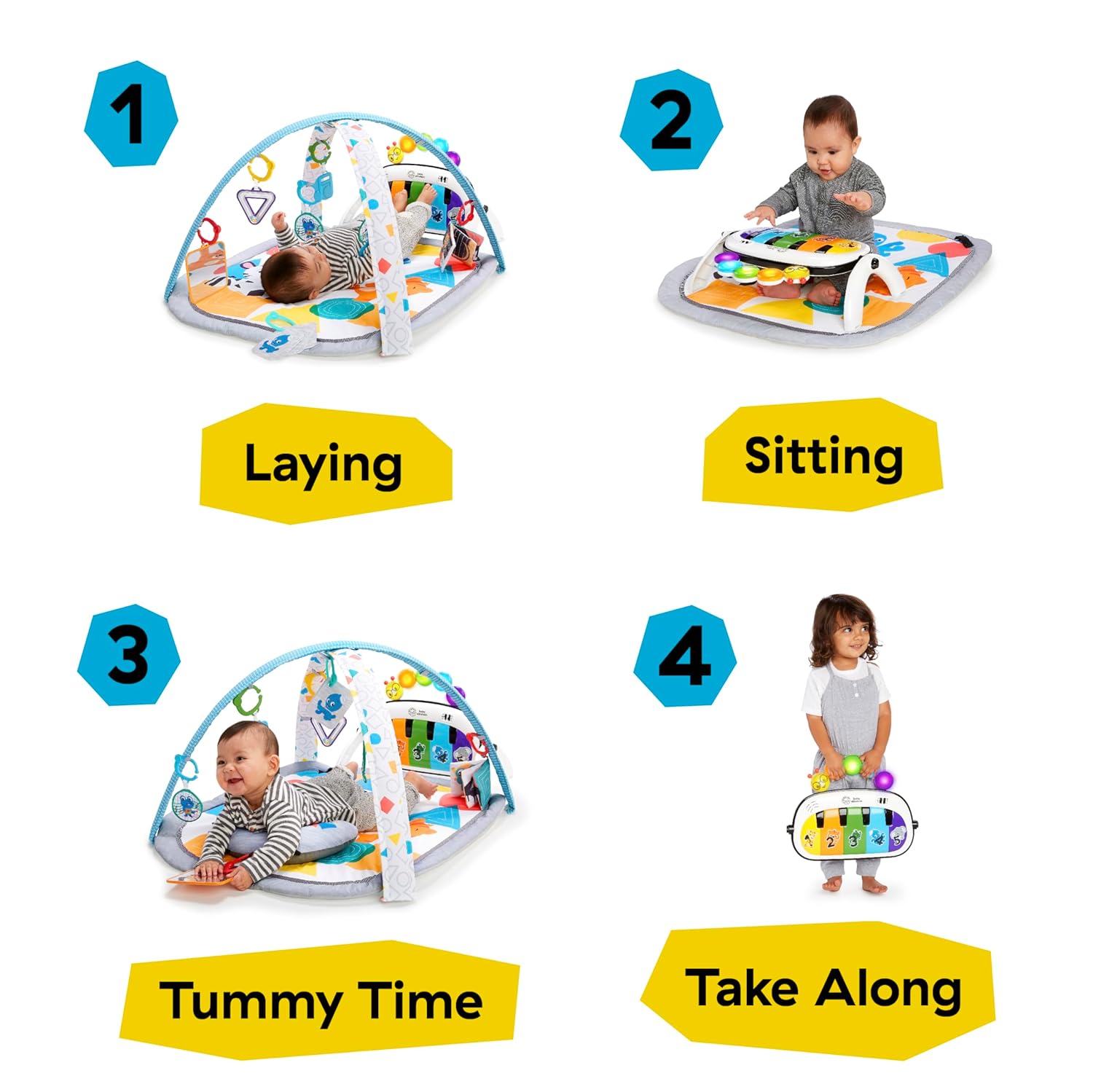 Baby Einstein 4-in-1 Kickin' Tunes Aktiviteettimatto Vauvajumppa Musiikki