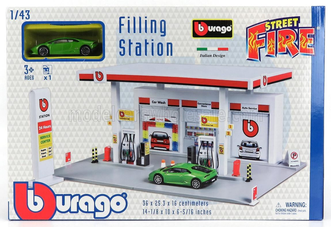 Bburago Huoltoasema ja Auto, Pikkuauto Leikkisetti