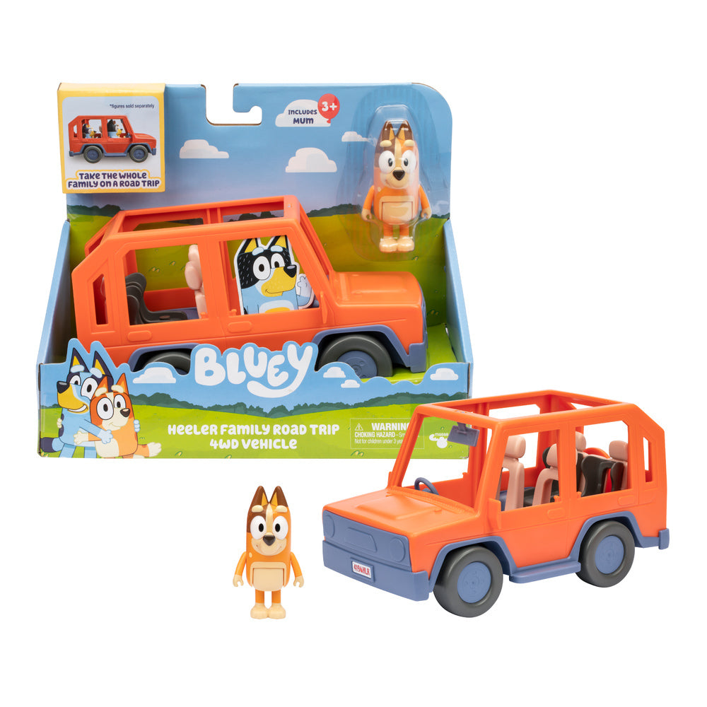 Bluey Family Road Trip Perheauto + Chilli (Äiti)