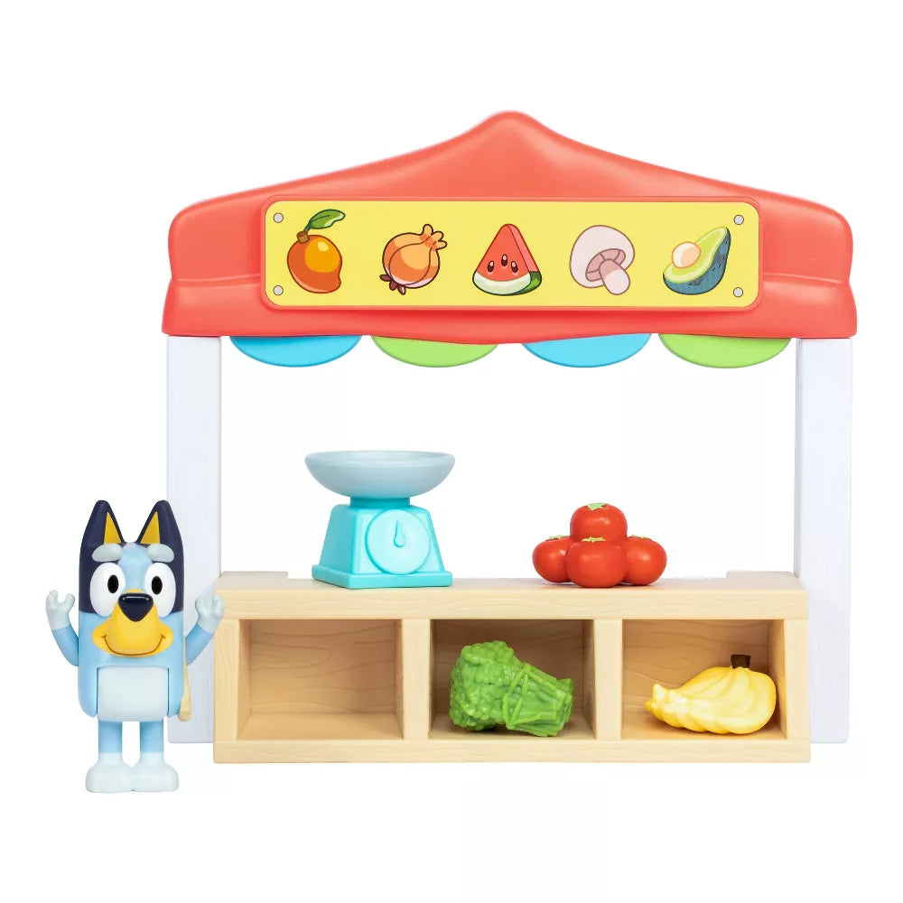 Bluey Maanviljelijän Kauppa ja Bluey hahmo