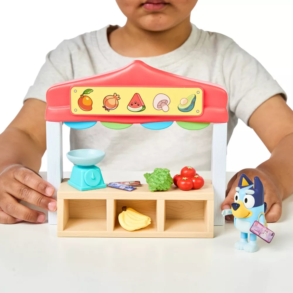 Bluey Maanviljelijän Kauppa ja Bluey hahmo
