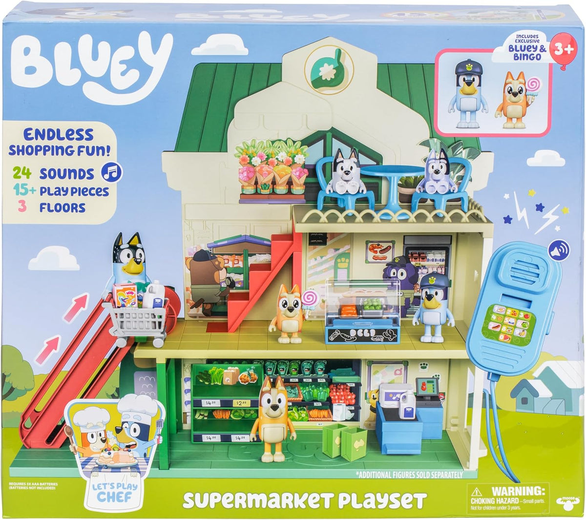 Bluey Ostoskeskus/Supermarket Leikkisetti