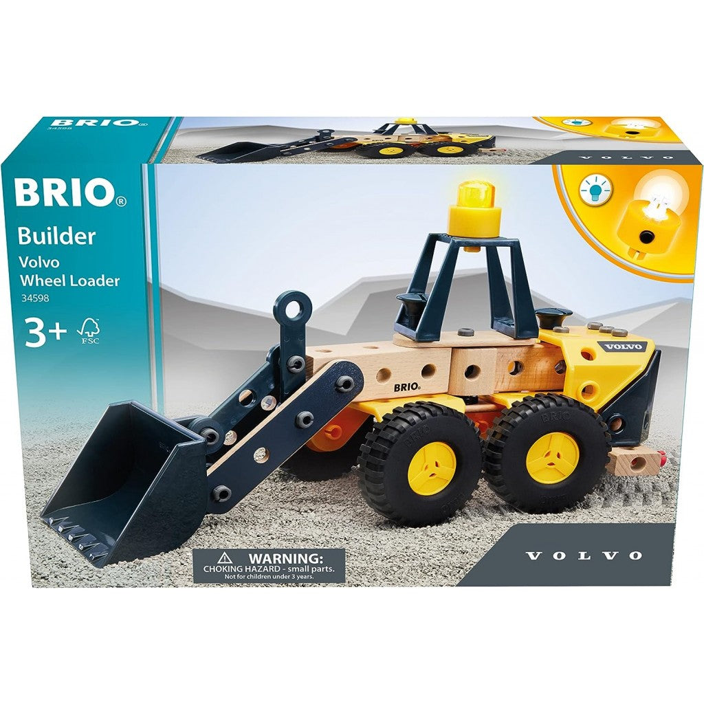 Brio Builder Volvo- Pyöräkuormaaja Leikkisetti Valolla