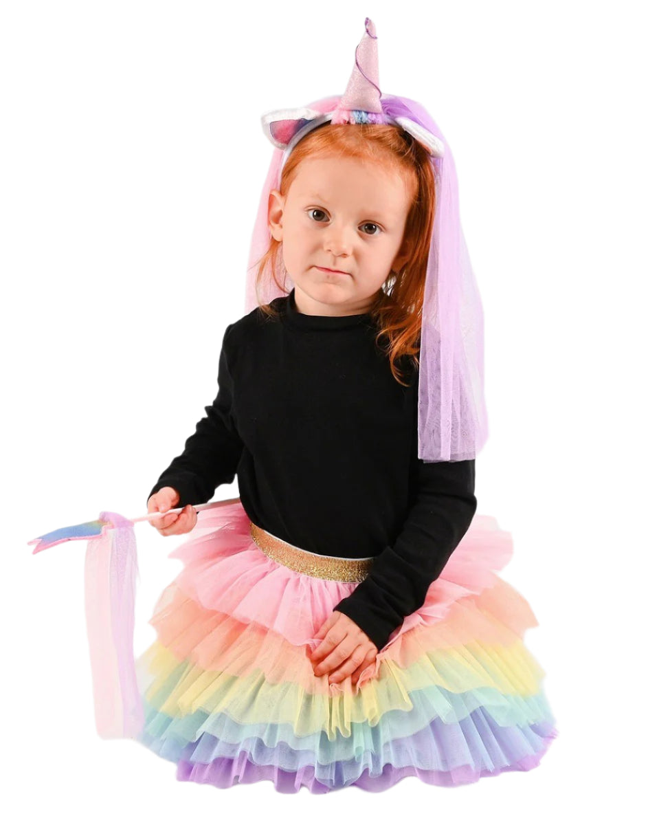 Lasten Tutu, Yksisarvispanta ja Taikasauva 116-128cm