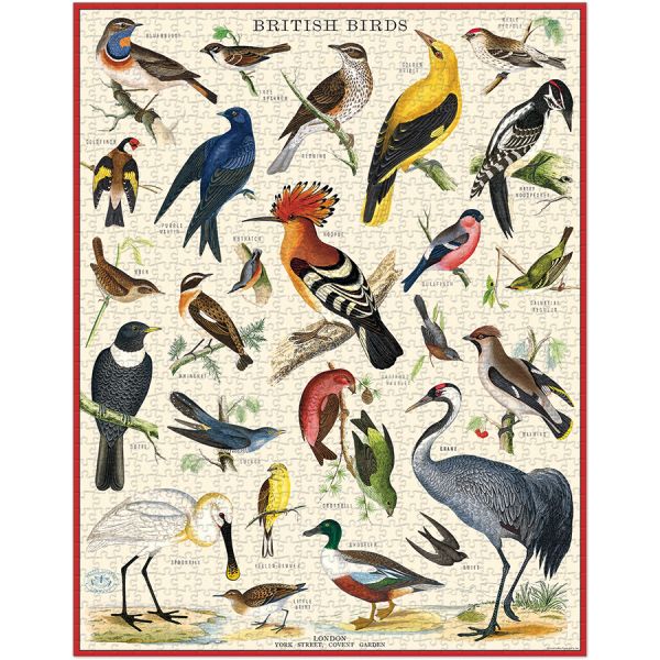 Cavallini & Co. Vintage Puzzle 1000 Palaa British Birds