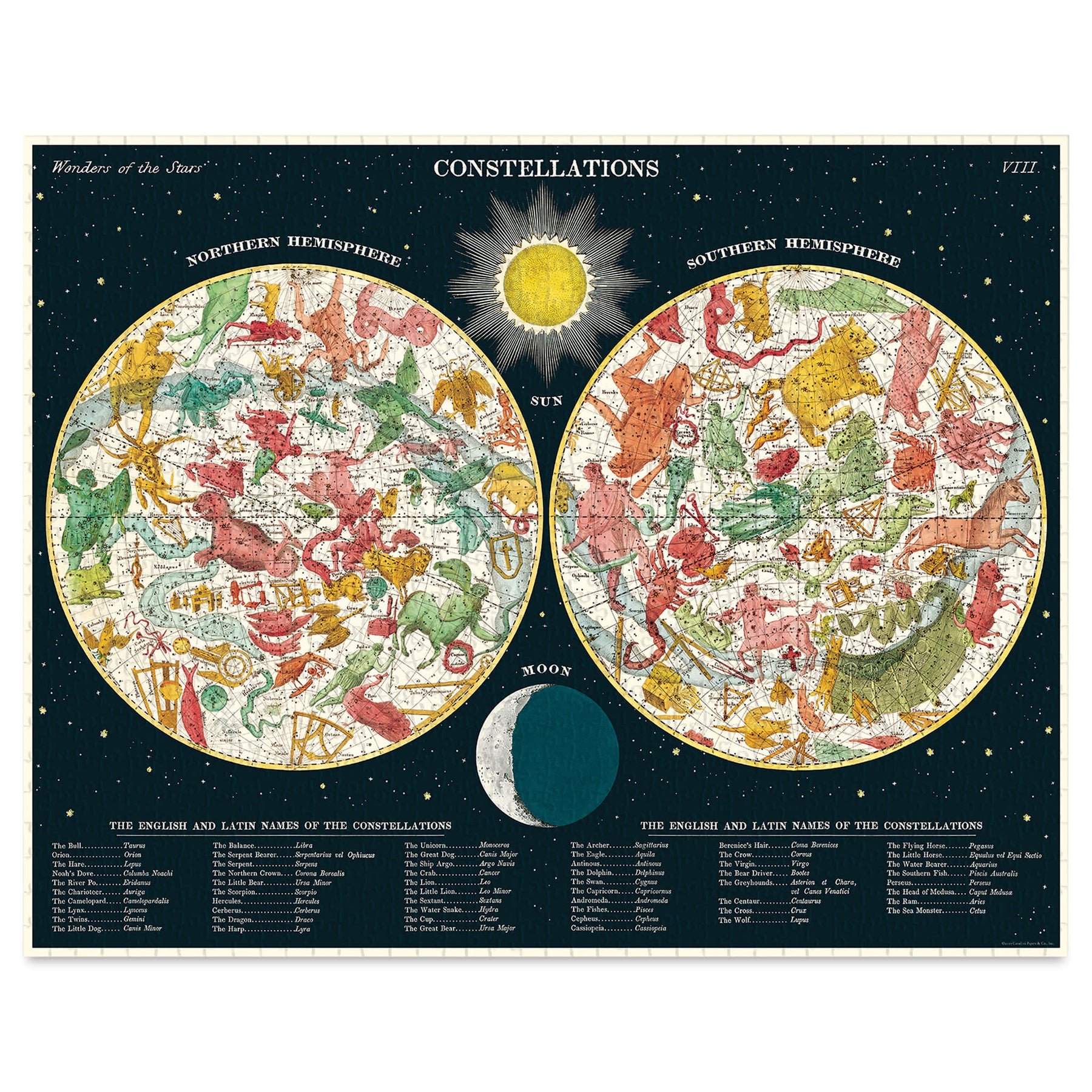 Cavallini & Co. Vintage Puzzle 1000 Palaa Constellations