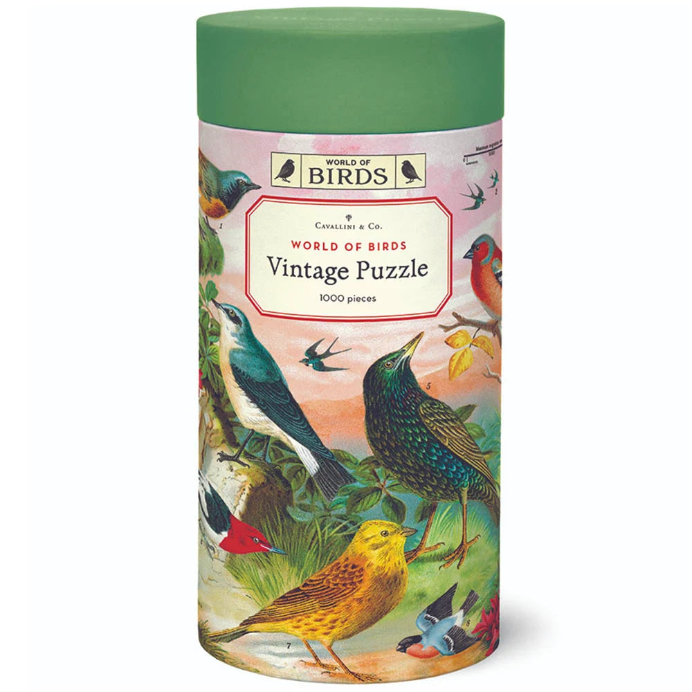 Cavallini & Co. Vintage Puzzle 1000 Palaa World Of Birds