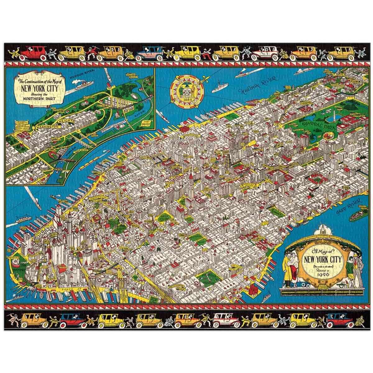 Cavallini & Co. Vintage Puzzle 1000 palaa Map Of New York City