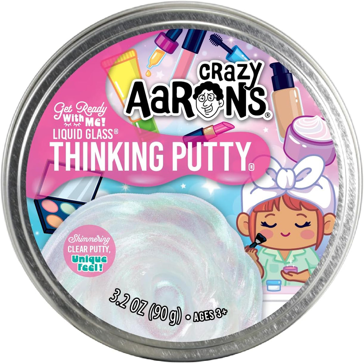 Crazy Aarons Thinking Putty Shimmer Clear Putty