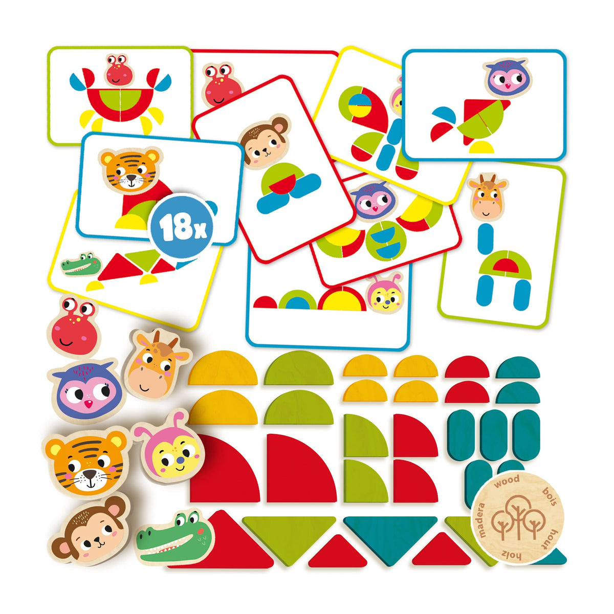 Creating Animal Shapes Montessori Eläinpalapeli/Eläinrakennus