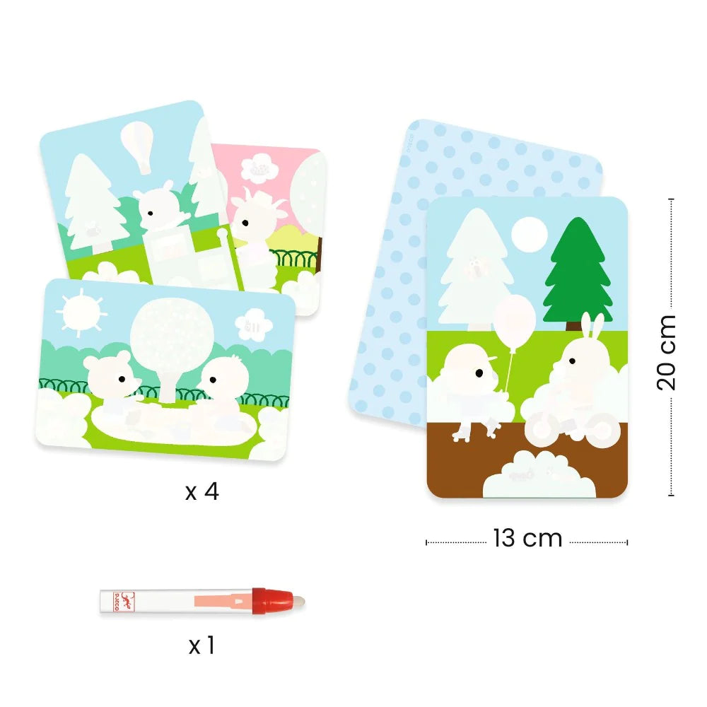 Djeco Vedellä Värjättävät Kuvat Puistossa