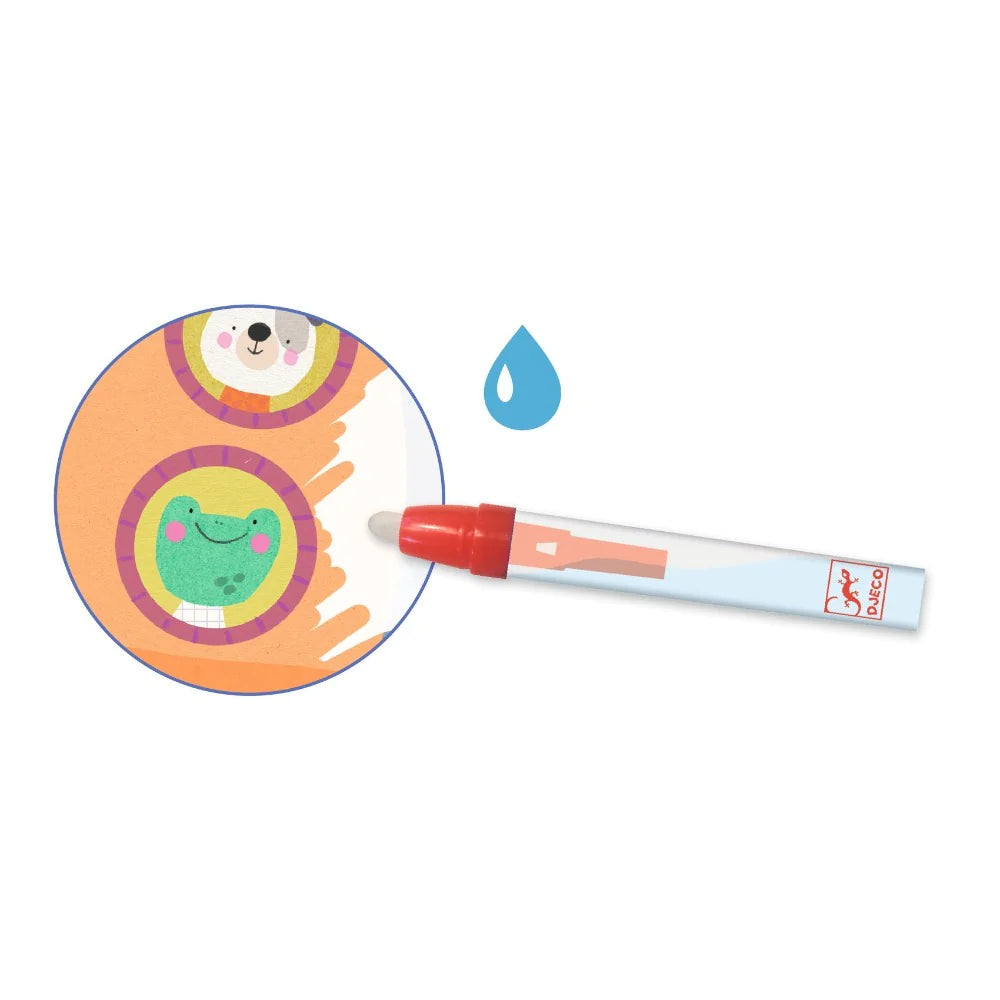 Djeco Vedellä Värjättävät Kuvat Matkalla