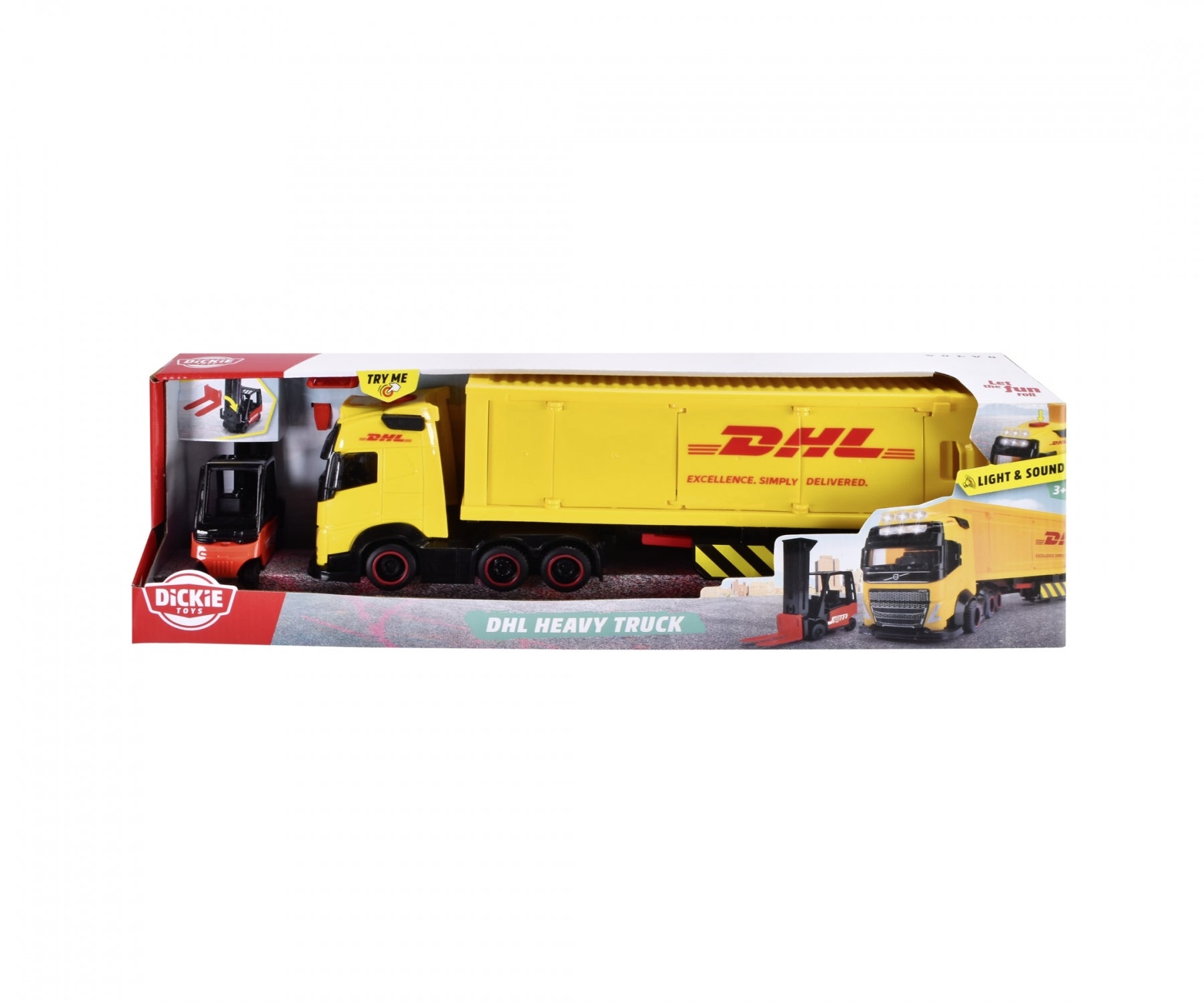 Dickie DHL Rekka sekä Trukki äänillä ja valolla