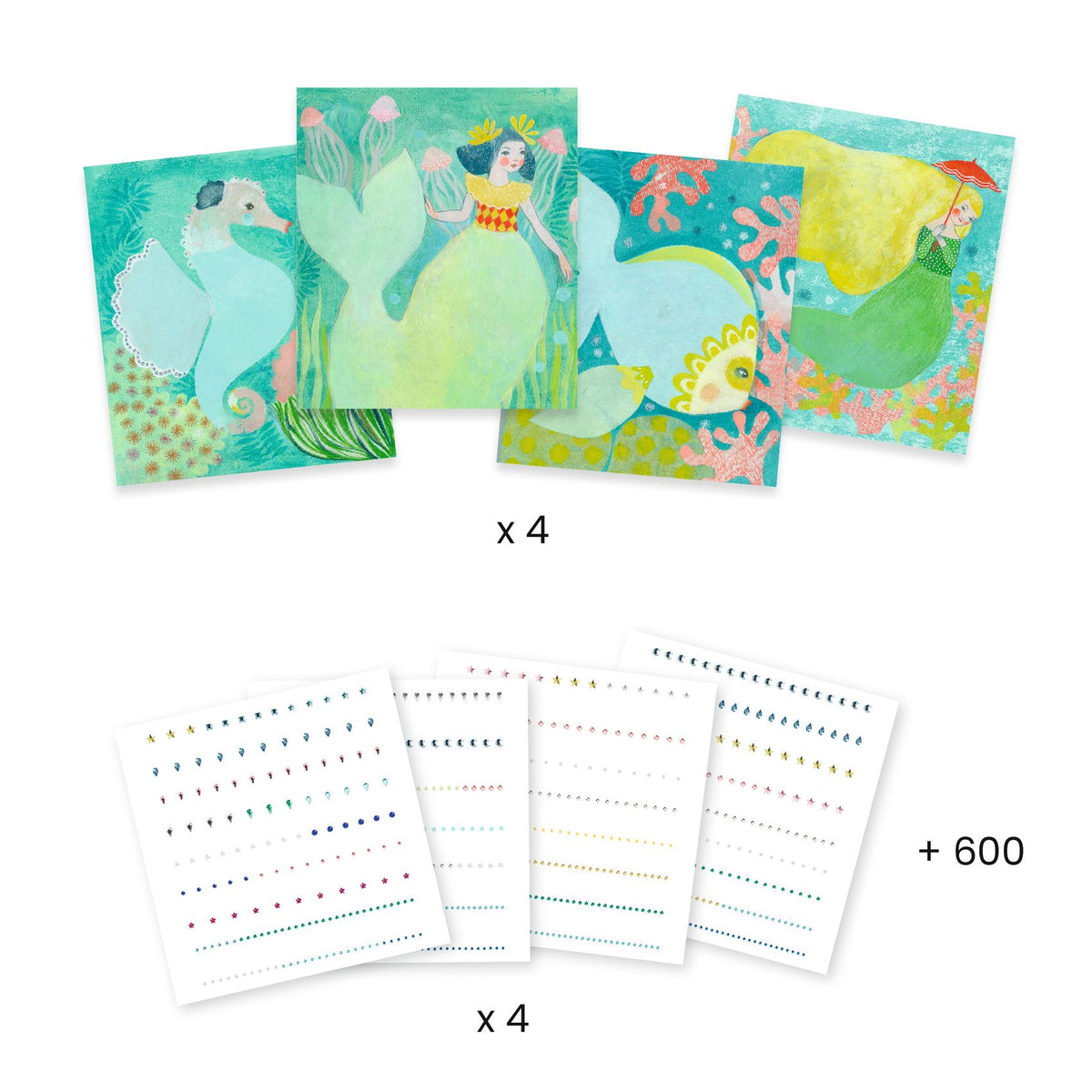 Djeco Artistic Strass Watery Waves Timanttiaskartelusetti