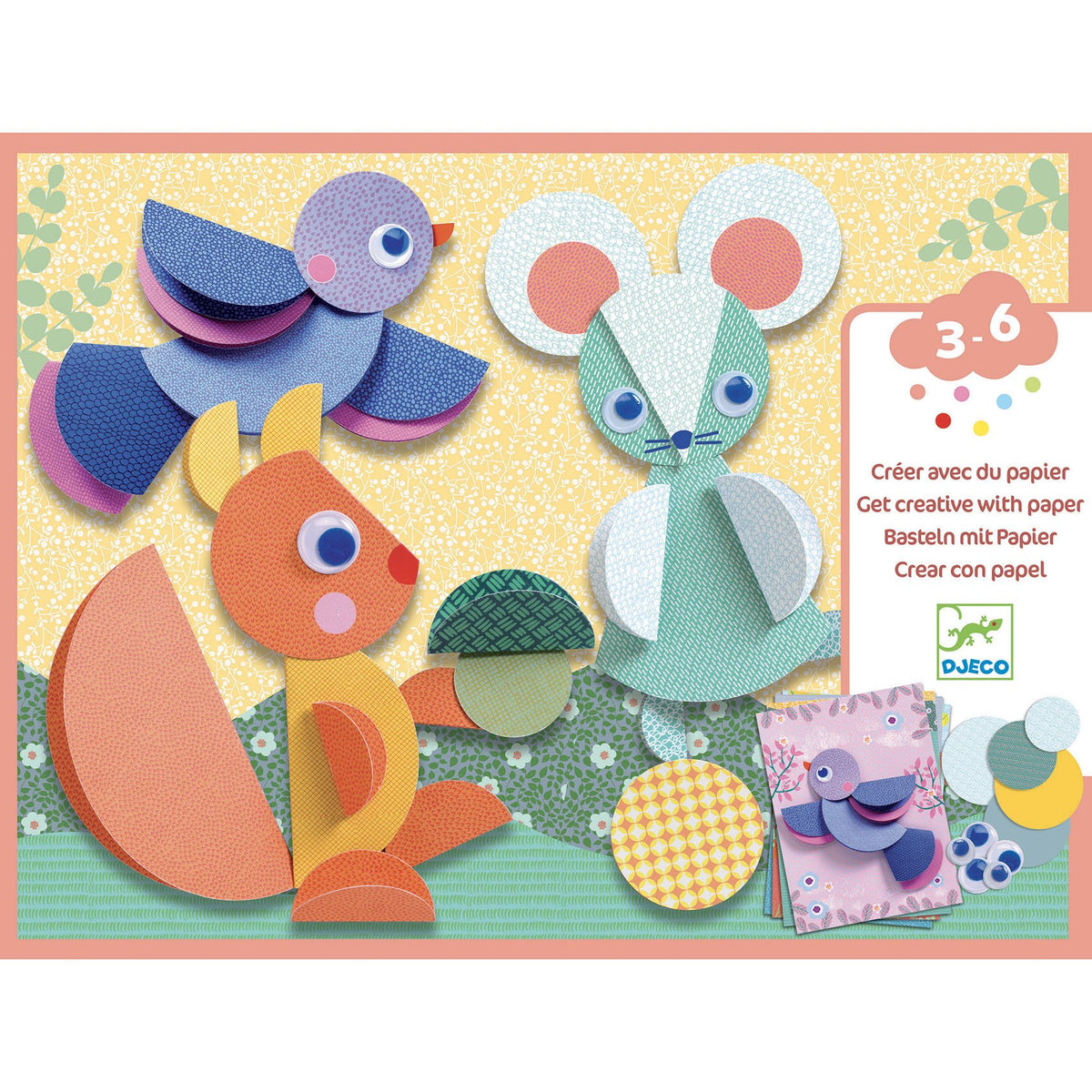 Djeco Askartelusetti Metsäneläimet 3-6 Vuotiaille