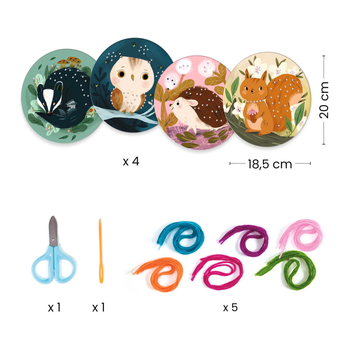 Djeco Ompelukuvat Eläimet