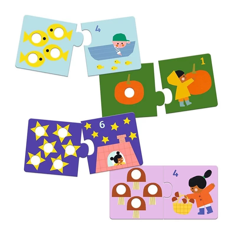 Djeco Puzzle Duo First Figures 12 Palapeliä