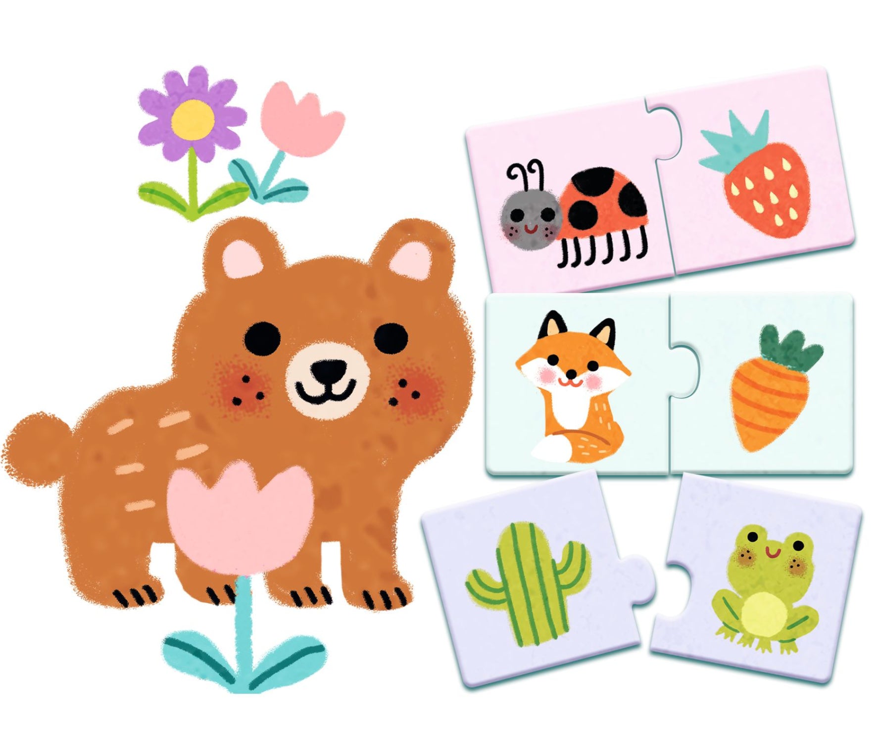 Djeco Puzzle Duo Värit 12 Palapeliä