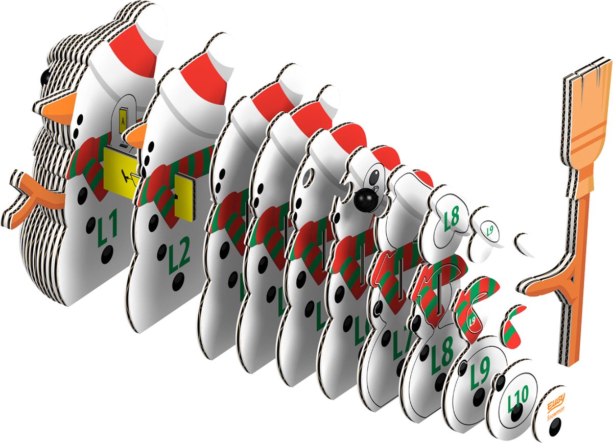 EUGY 3D Koottava Lumiukko