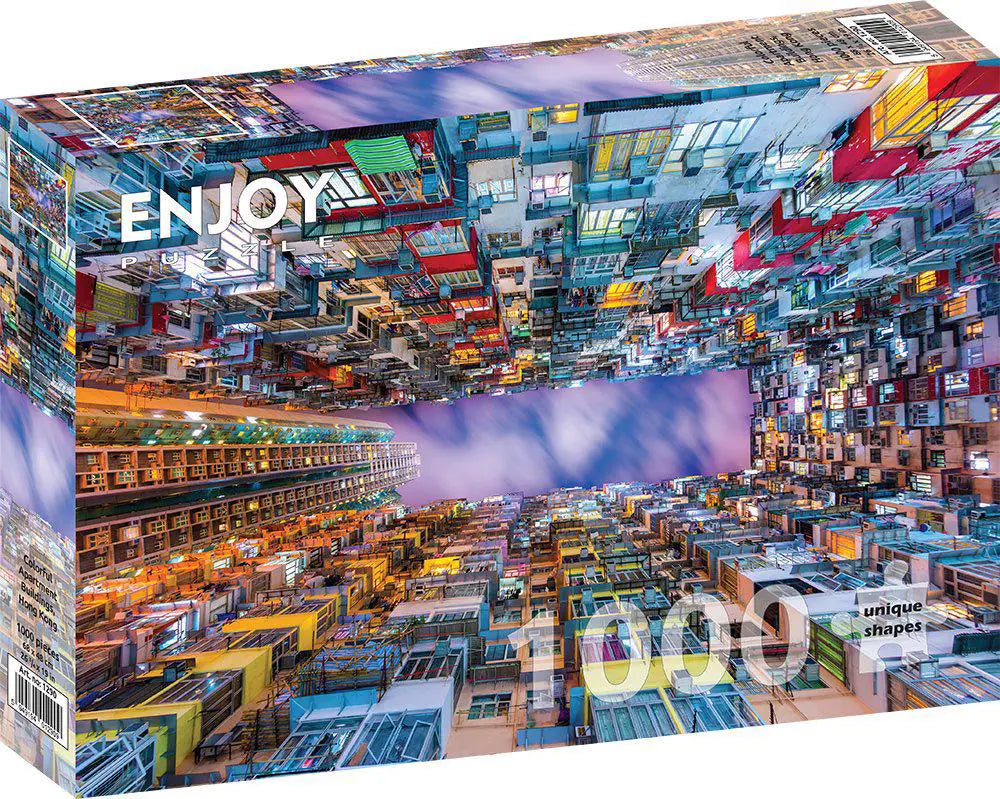 Enjoy Puzzle 1000 Palan Palapeli Colorful Apartment Building, Hong Kong