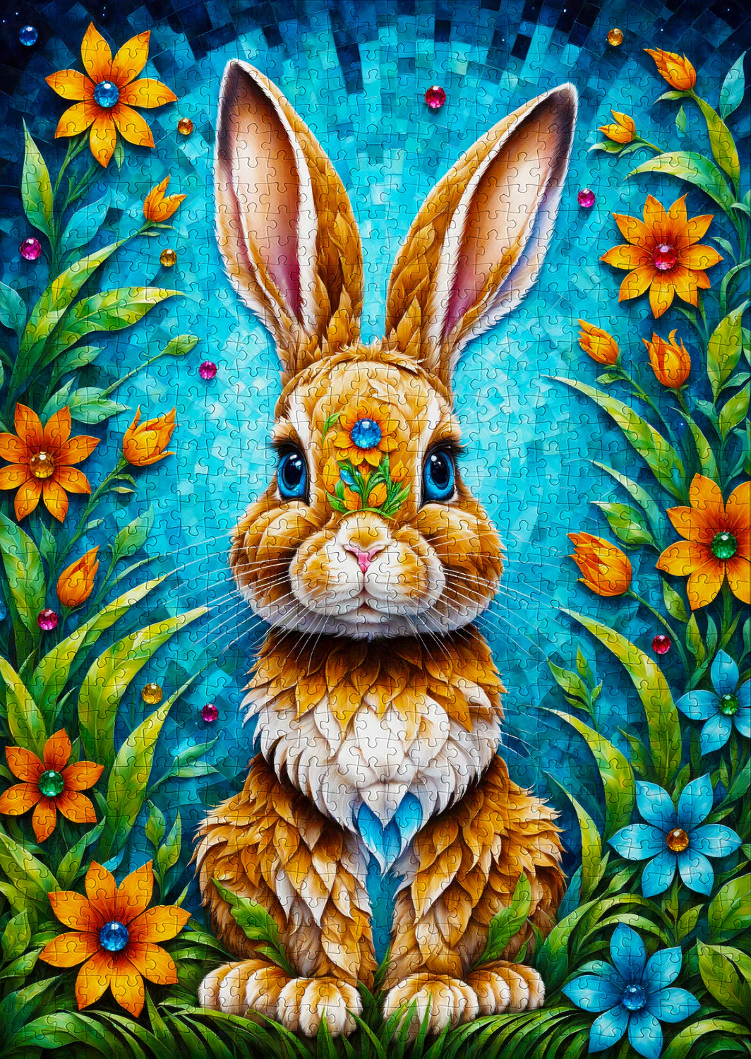 Enjoy Puzzle 1000 Palan Palapeli Garden Bunny