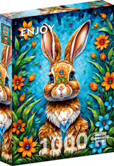 Enjoy Puzzle 1000 Palan Palapeli Garden Bunny