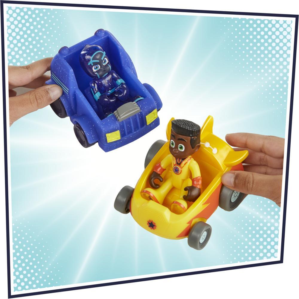 PJ Masks Hero VS Villain, Newton Star VS Night Ninja Hahmot sekä Ajoneuvot