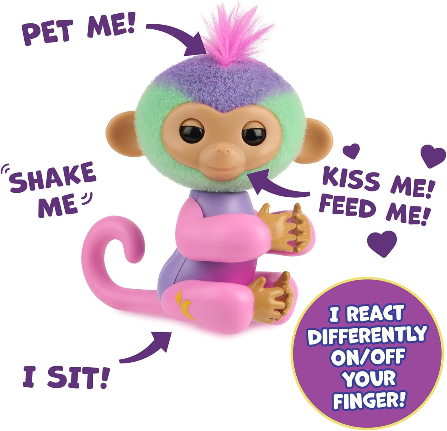 Fingerlings Apina Monivärinen Magic Moods