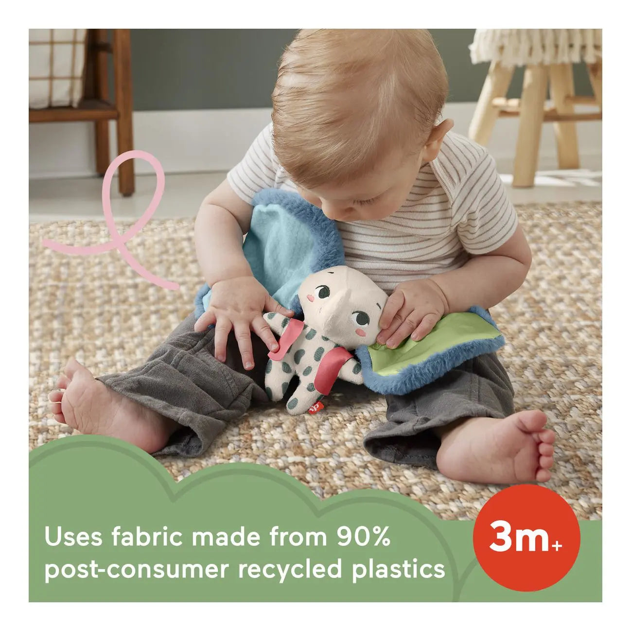 Fisher-Price Planet Friends All Ears Lovey Elefanttipehmo