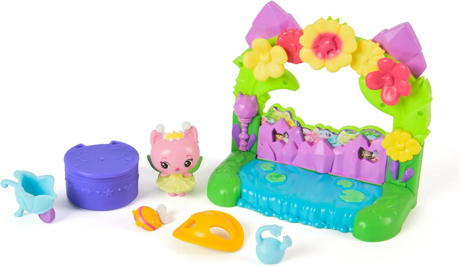 Gabby's Dollhouse the Movie Queen Kitty Fairy's Garden Balcony