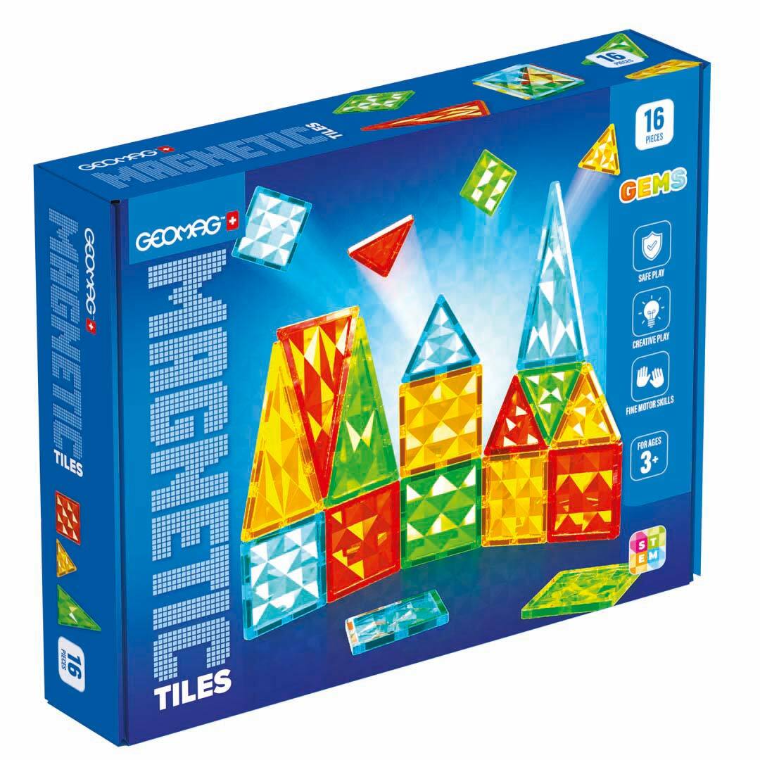 Geomag Magnetic Tiles 3D Rakennussarja 16 Osaa