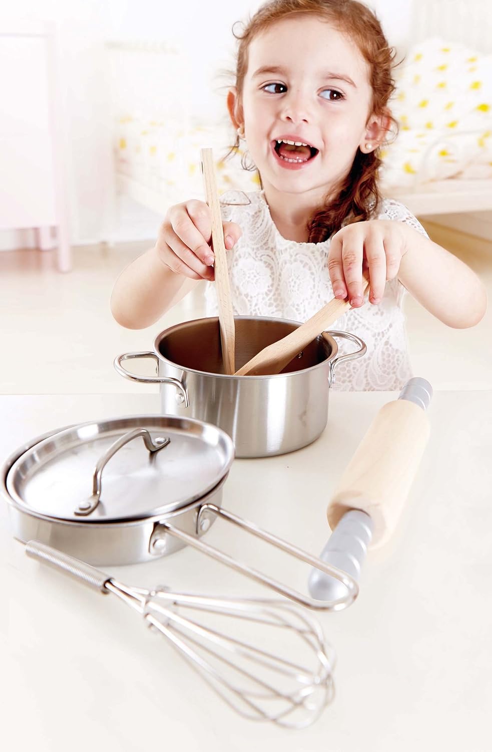 Hape Metalliset/Puiset Keittiövälineet 7 osaa