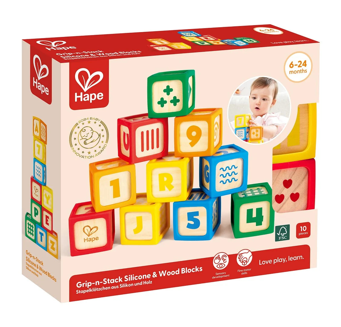 Hape Puiset Palikat Silikonireunoilla