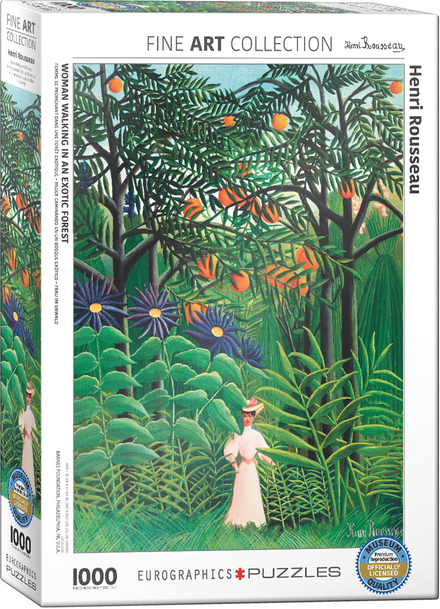 Eurographics Fine Art Collection 1000 Palan Palapeli Woman in an Exostic Garden by Henri Rousseau