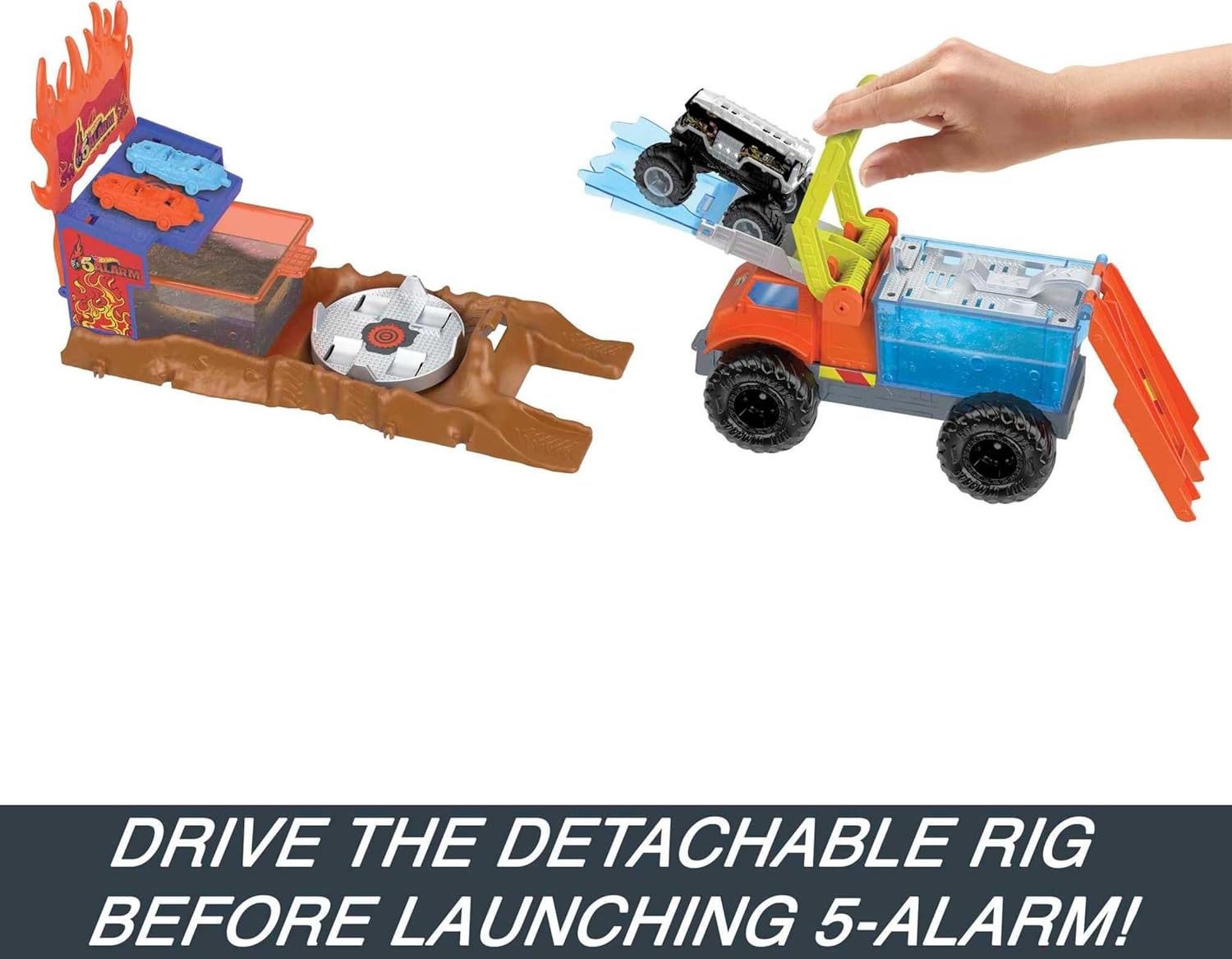 Hot Wheels Monster Trucks Color Shifters Fire Crash Leikkisetti