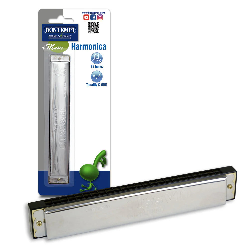 Huuliharppu Metallinen Harmonica 24-sävelinen