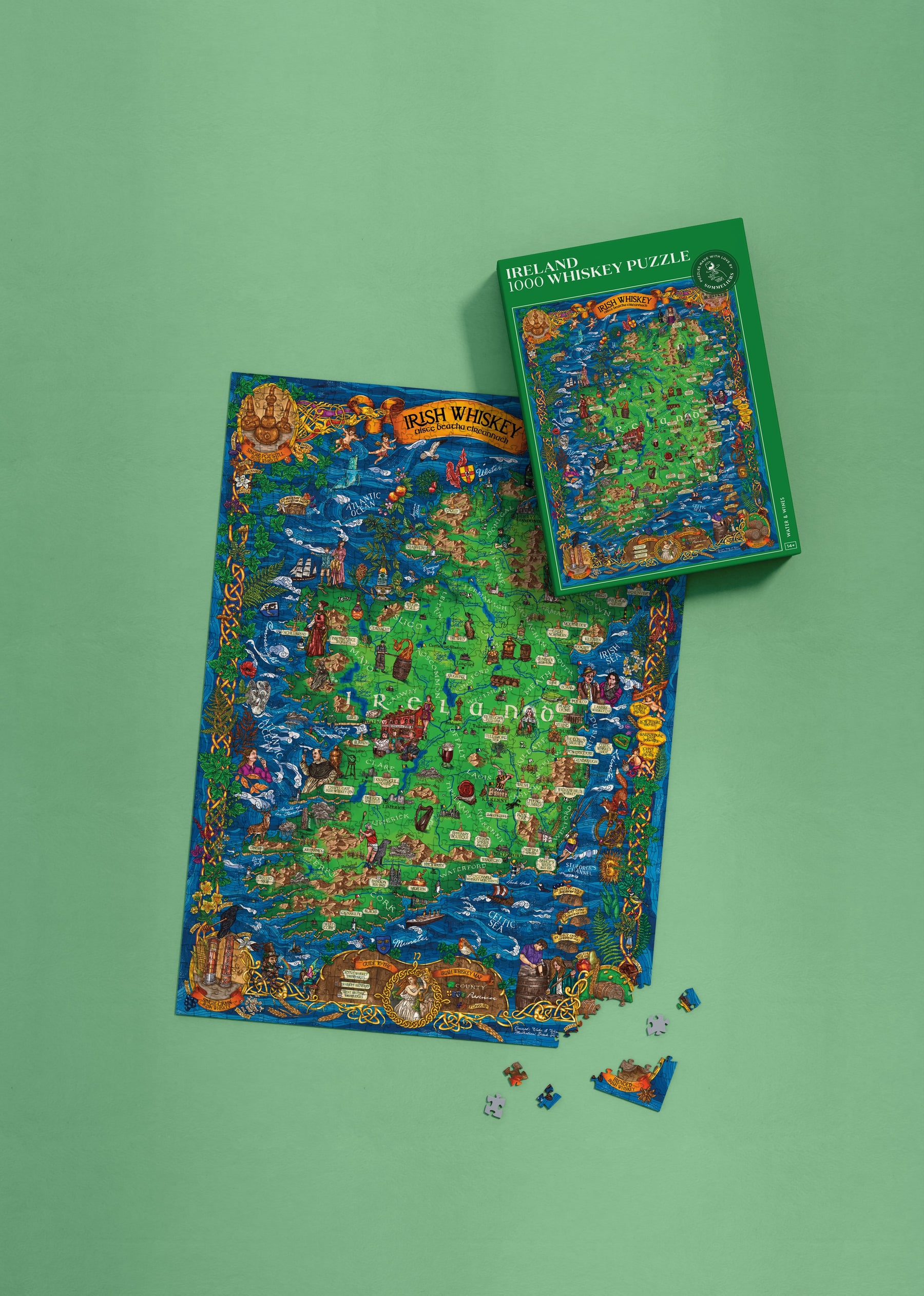 Water & Wines Irland, Whiskey Puzzle 1000 Palan Palapeli