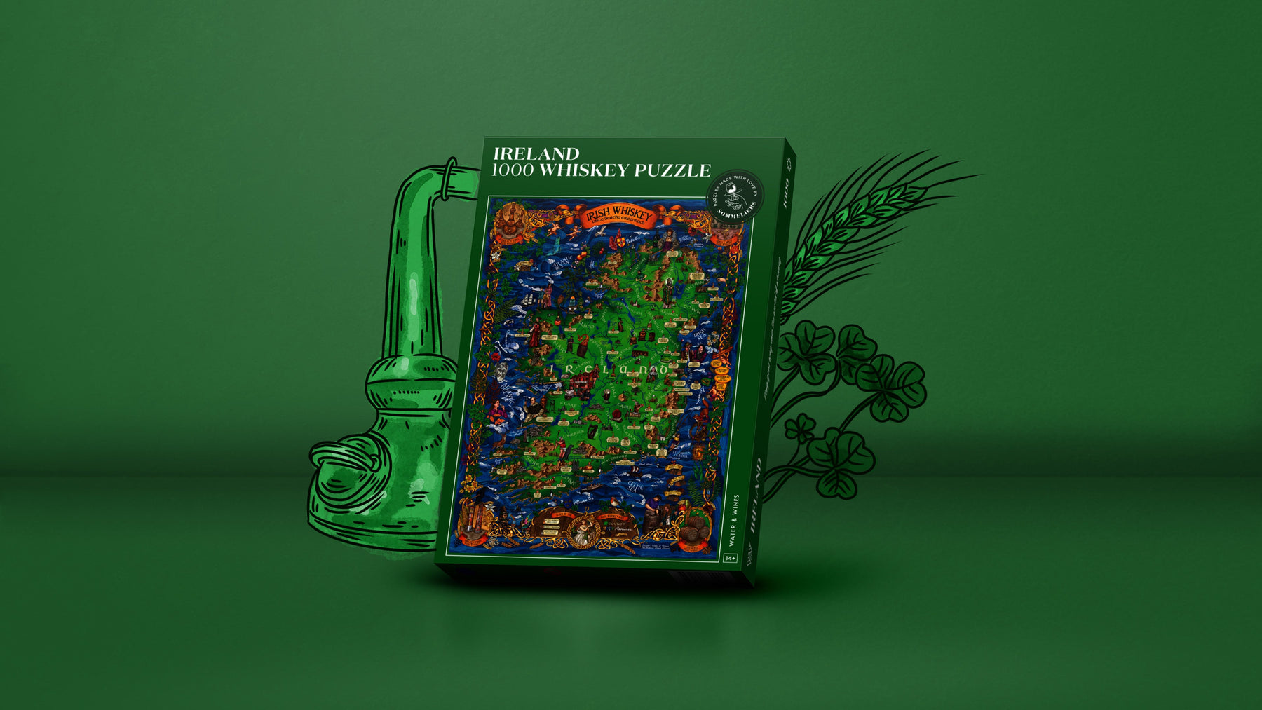 Water & Wines Irland, Whiskey Puzzle 1000 Palan Palapeli