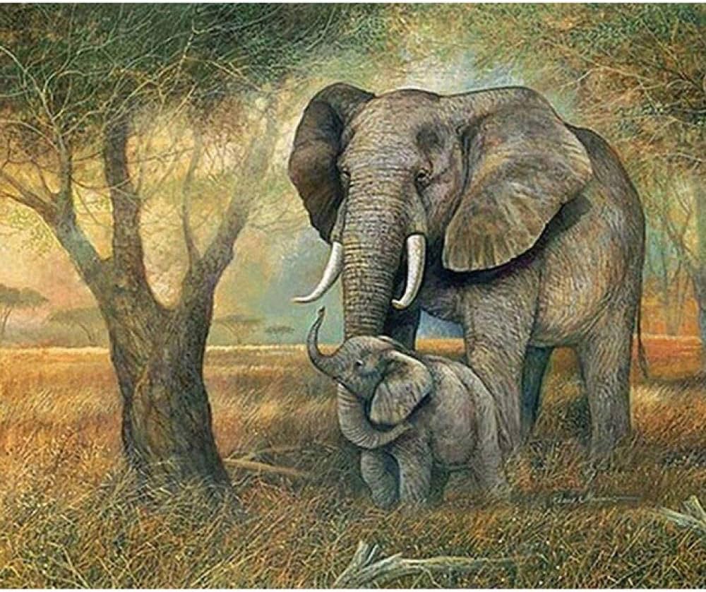 Itsibitsi Diamond Painting / Timanttityö 30x40 Kaksi Norsua