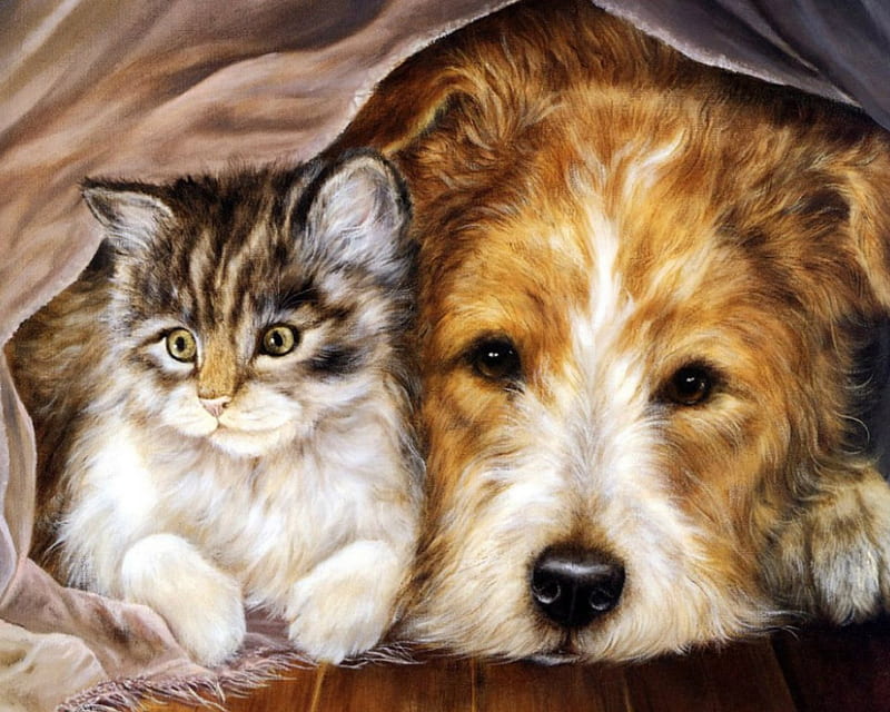 Itsibitsi Diamond Painting / Timanttityö 30x40 Kissa ja Koira