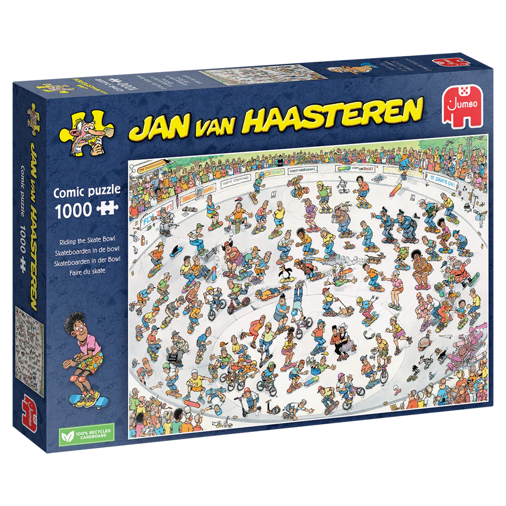 Jan van Haasteren 1000 Palan Palapeli Riding The Skate Bowl