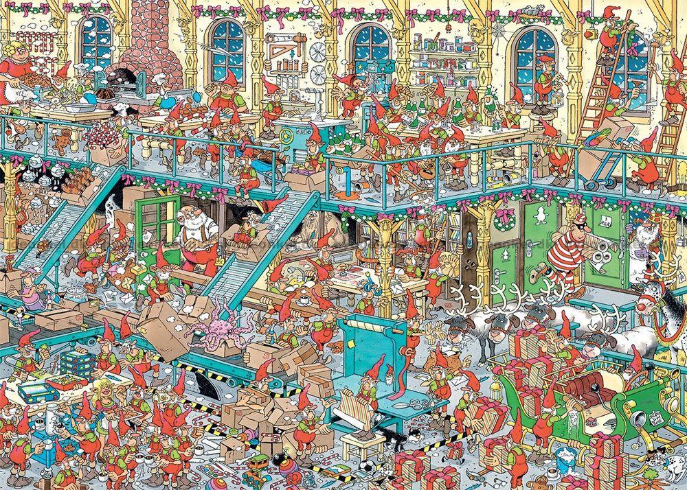 Jan van Haasteren Santa's Factory 1000 Palan Palapeli
