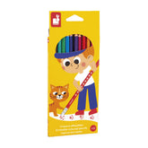 Janod Pyyhittävät Puuvärikynät 12 kpl