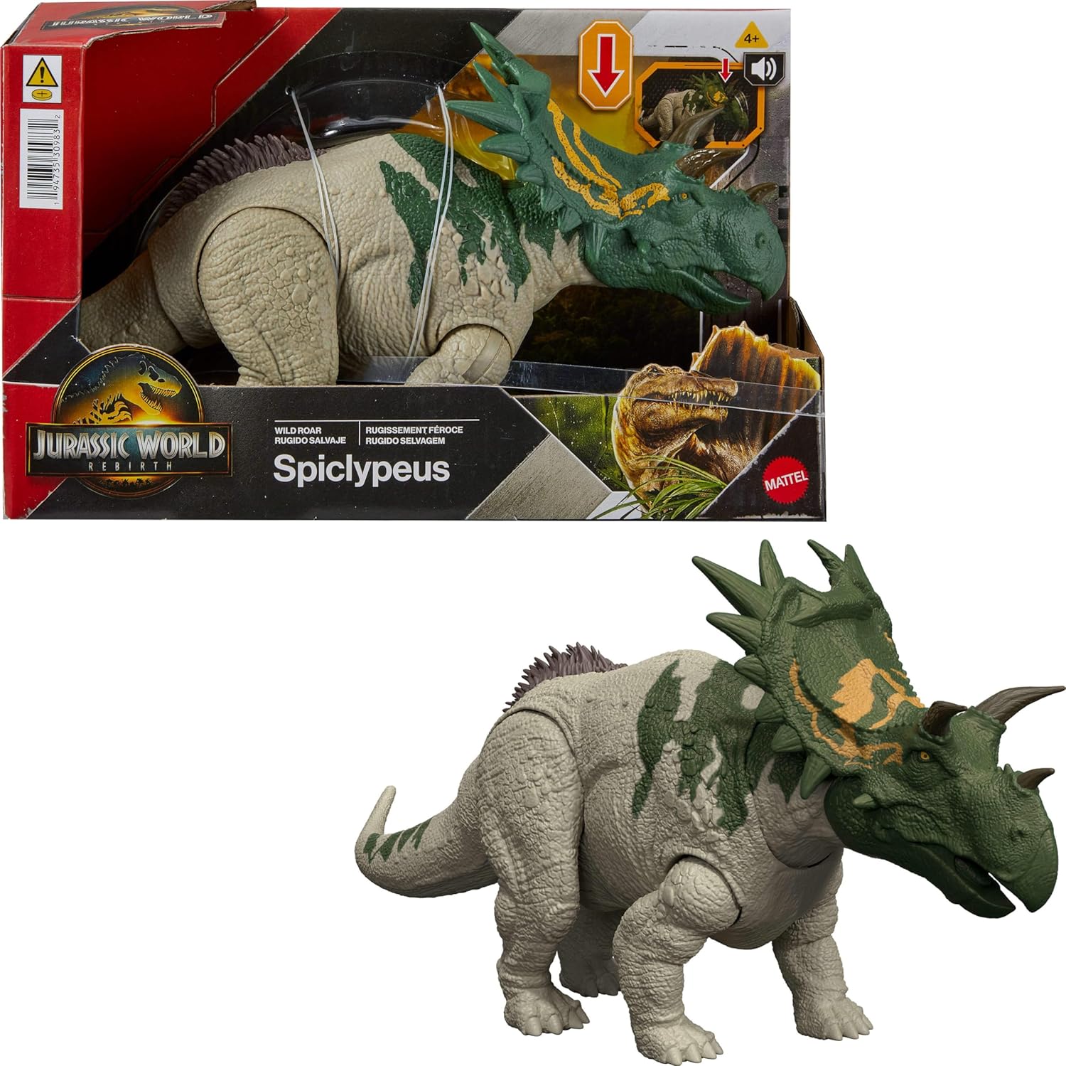 Jurassic World Wild Roar Spiclypeus Dinosaurus Äänellä