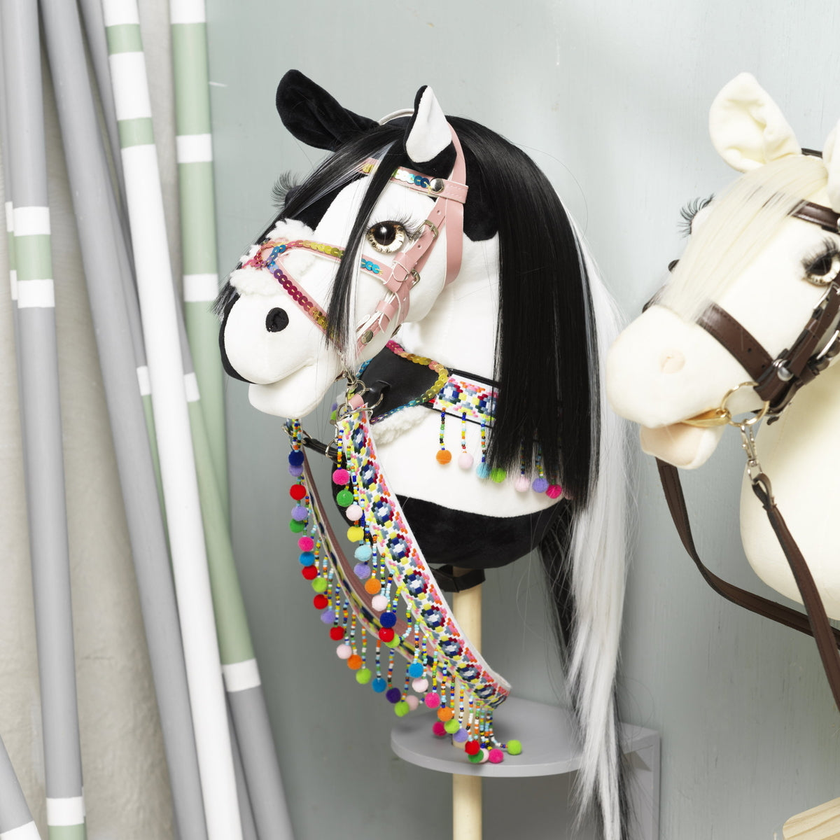 Keppihevosen Suitset Turpahihnalla Vaaleanpunainen